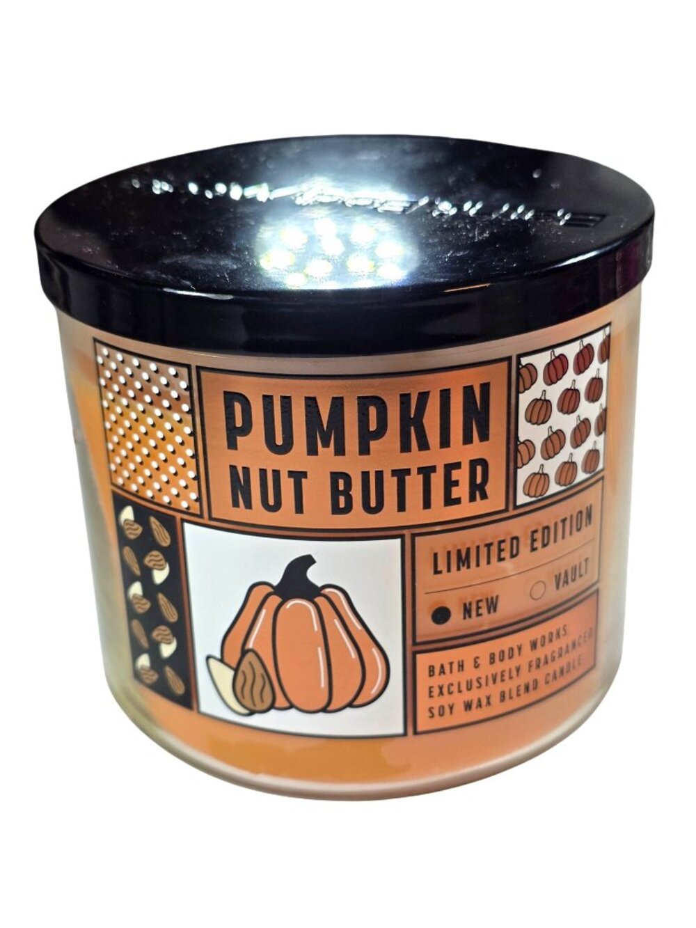 Pumpkin Nut Butter Soy Wax Candle 14.5 Oz By Bath & Body Works Autumn Fall
